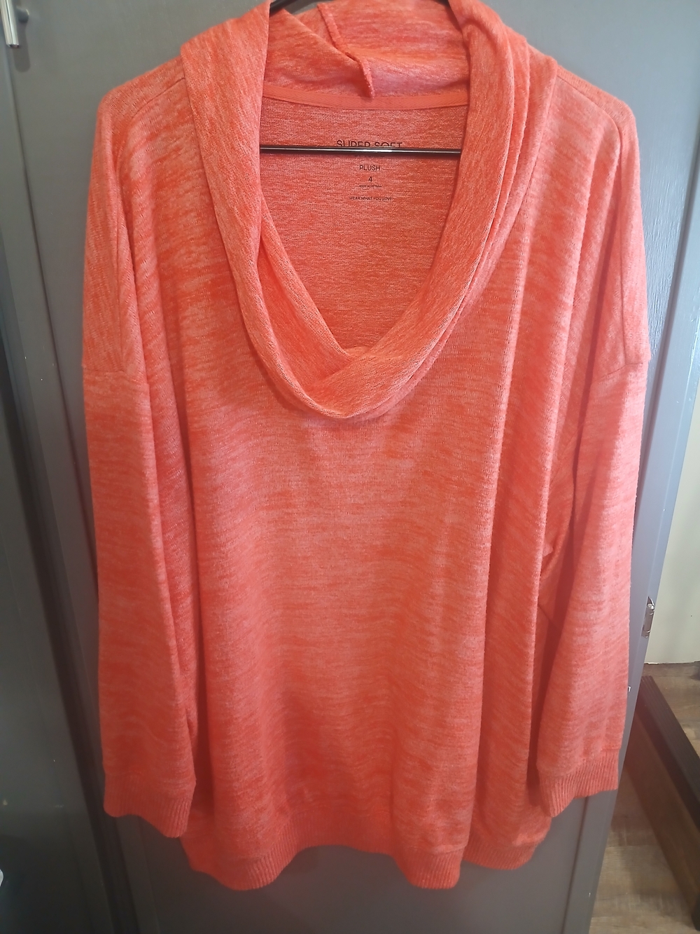 torrid Coral Heather Plush Knit Top